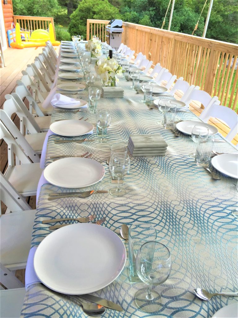 A table set up for a special occasion